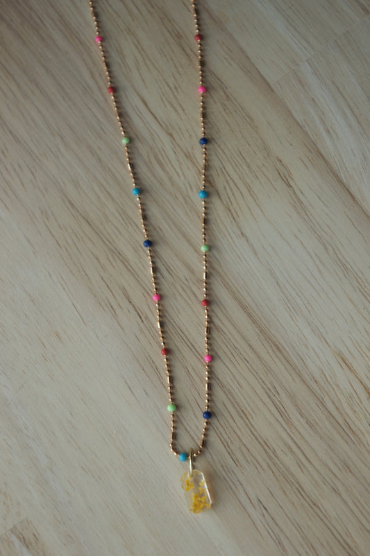 Yellow Multicolored Necklace