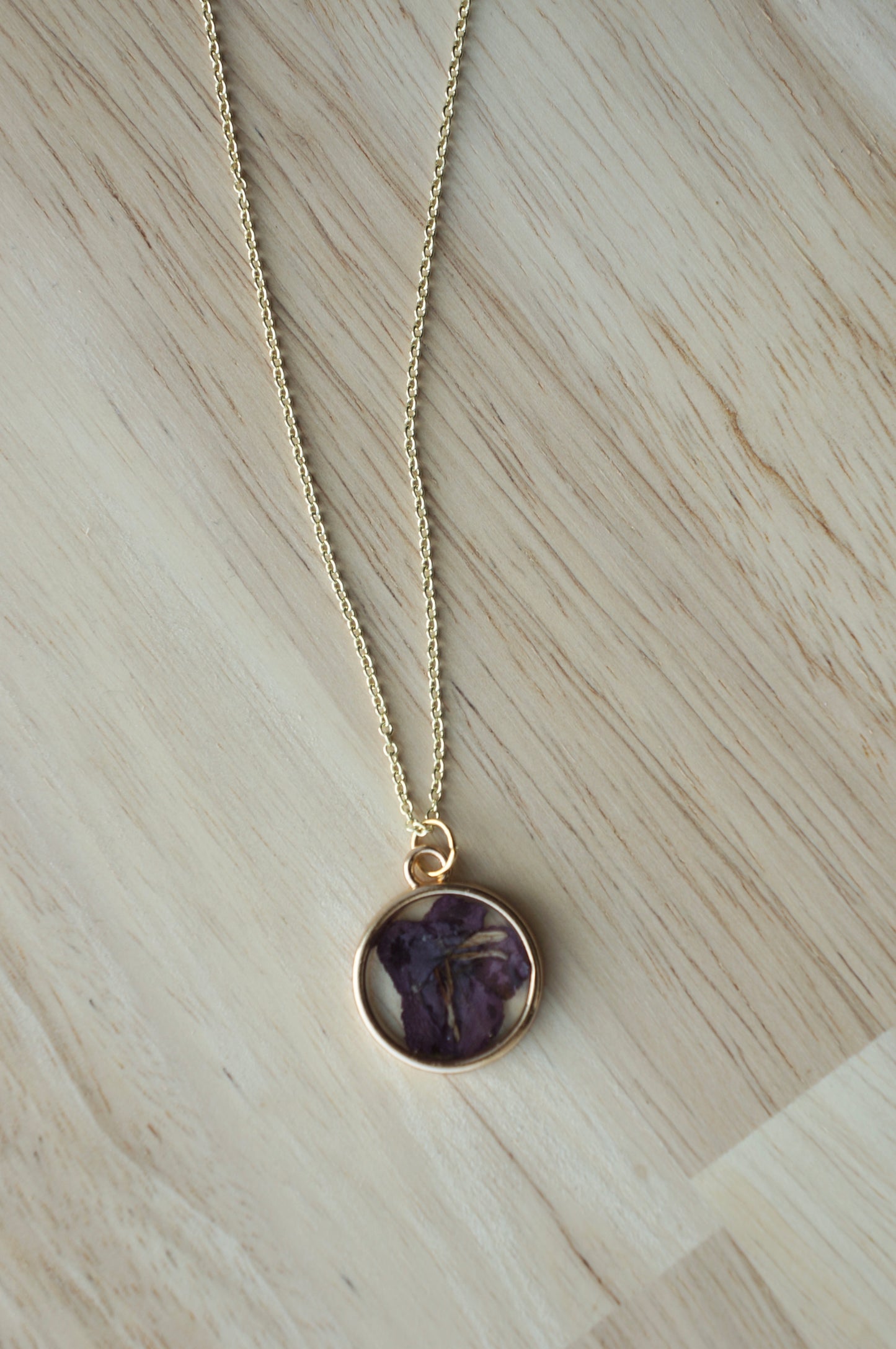 Dark Purple & Gold Necklace