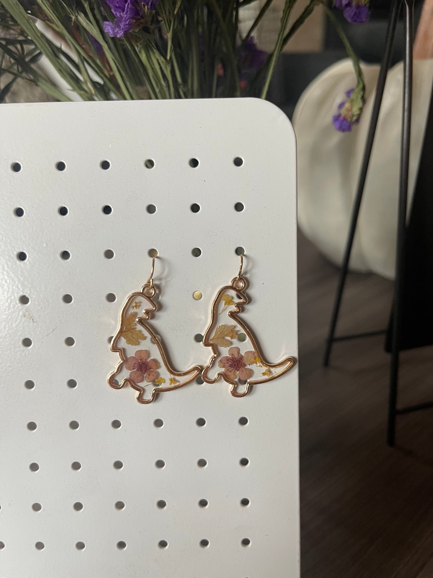 Purple & Green Dino Earrings